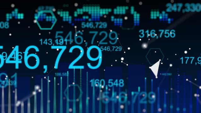 Technology data analytics business background. Abstract futuristic digital background. 