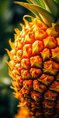 close up of pineapple