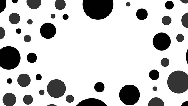 black and white background with dots