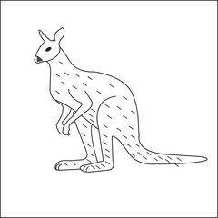 animal kangaroo Coloring page for kids 
