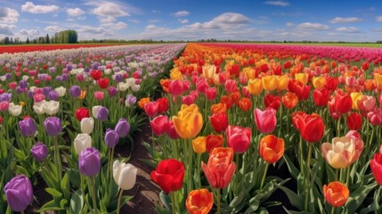 tulip farm field, generative ai