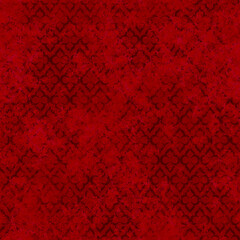 Distressed Red Damask Grunge Seamless Background Texture