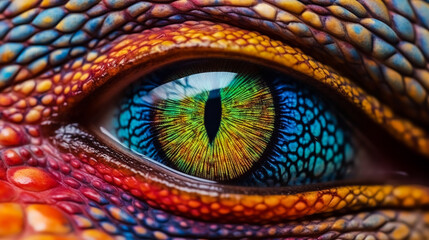  closeup to dragon, lizard, camaleon, monster, iguana