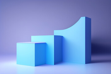 Abstract mock up scene pastel color. Geometry shape objects podium background for product. 3d rendering. 
