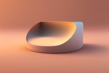 Abstract mock up scene pastel color. Geometry shape objects podium background for product. 3d rendering. 