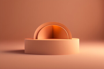 Abstract mock up scene pastel color. Geometry shape objects podium background for product. 3d rendering. 