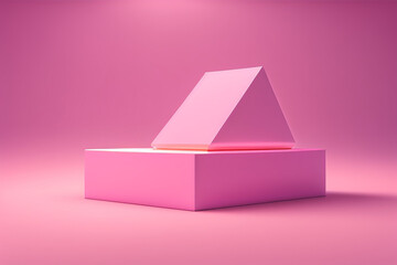 Abstract mock up scene pastel color. Geometry shape objects podium background for product. 3d rendering. 