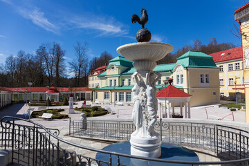 Fototapeta premium Spa Libverda in north Bohemia in the sunny Day, Czech Republic