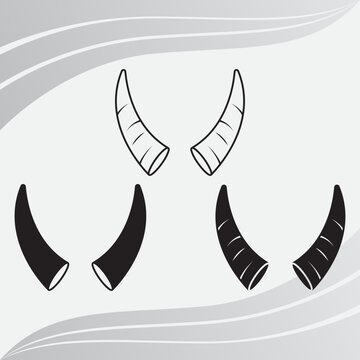 Devil Horn, Devil Horn SVG, Devil Horn Silhouette, Horn Silhouette, Devil Horn Icon SVG, Devil Horn Outline