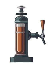 Shiny metal brewery beer tap