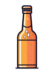 Beer bottle icon symbolizes refreshing drink celebration