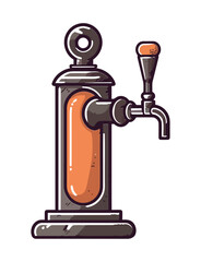 Shiny metal fresh beer drink