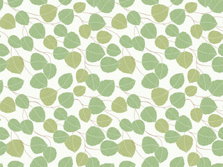 seamless white abstract  floral background with green  leaves. Thin lines are drawn with a pencil. Vector floral pattern.