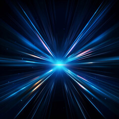 abstract blue background with rays