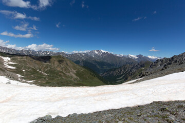 View of Aosta alps landscape