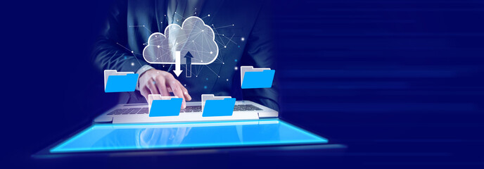 File transfer protocol or FTP digital system for transferring documents. Files receiver and...