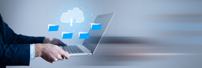 File transfer protocol or FTP digital system for transferring documents. Files receiver and...