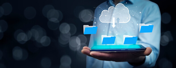 File transfer protocol or FTP digital system for transferring documents. Files receiver and...