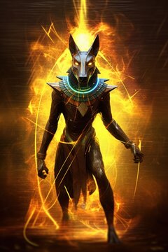 Anubis Egyptian God - Fire Energy