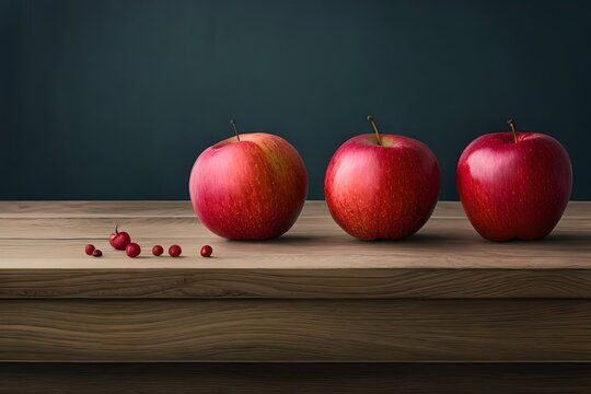 red apple on a blackboard
