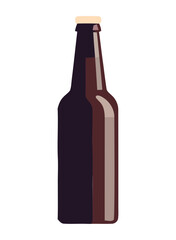 Beer bottle icon symbolizes celebration in pub