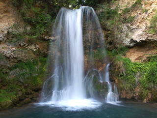 Fototapeta na wymiar Lisine Veliki Buk Waterfall in Serbia, Beautiful nature 