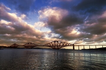 Fototapeta na wymiar Queensferry Bridges: Scotland's Architectural Marvels