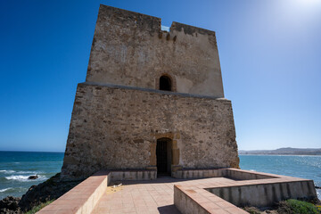 Fototapeta na wymiar The Tower of Salt: A Timeless Icon of Casares' Coastal Heritage