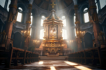 Fototapeta premium The holy light in space