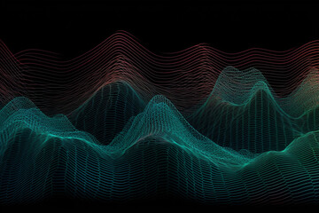 Sound waves creative vector background wallpaper illustration. Ai generated