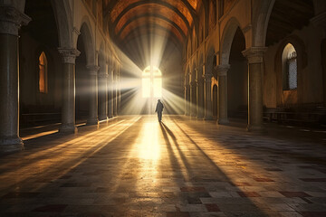 Fototapeta premium The holy light in space