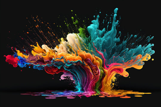 Creative color splash. Ai generated