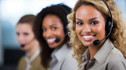 portrait of a smiling customer agent