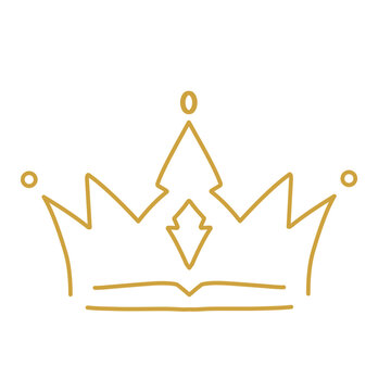 Hand drawn doodle crown vector