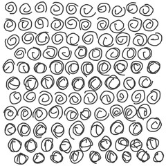 Abstract spiral doodle swirls. Hand drawn doodle background patterns. Draft sketches. Vector illustration