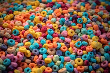 Fototapeta na wymiar Colorful cereal background. Ai generative.