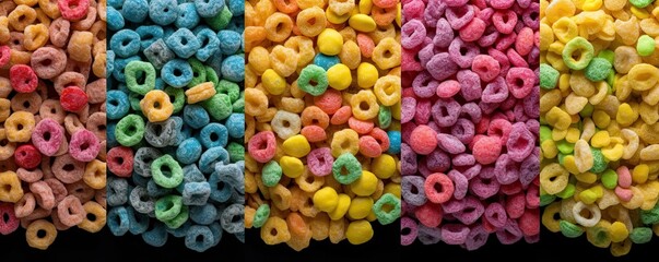 Fototapeta na wymiar Banner colorful cereal background. Ai generative.
