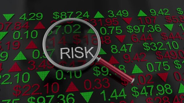 Risk Stock Market Loss Buy Sell Invest Lose Money Danger 3d Animation
