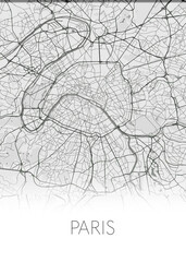 Fototapeta na wymiar Paris, France's capital modern city map design