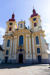 Fototapeta na wymiar Baroque Basilica of the Visitation Virgin Mary, place of pilgrimage, Hejnice, Czech Republic