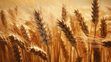 close up of a bunch of ripe wheat