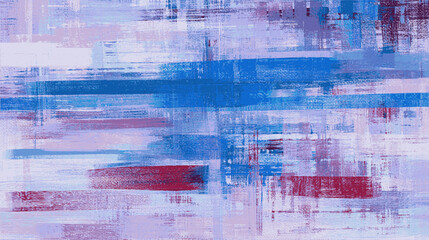 Vector abstraction rough oil paint strokes on canvas. Abstract painting, lavender blue and magenta color textured pattern, grungy artistic background