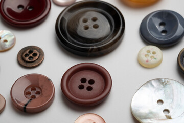 buttons on white background