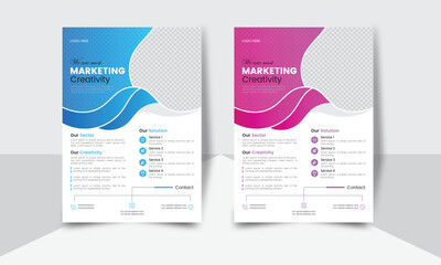 Professional visiting flyer design. Flat business flyer vector design. flyer layout with modern design. Unique flyer. Clean advertising design. Business flyer layout with modern design. 