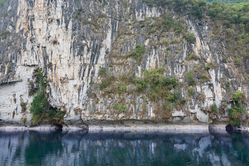Rock formation of karst hills by Li River.