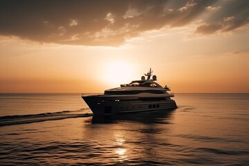 Fototapeta na wymiar Luxury yacht, generative ai