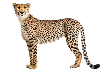Cheetah png, isolated, transparent background, wild cat generative ai