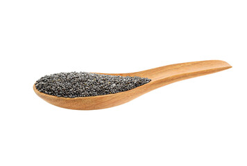 Fototapeta chia seeds organic spoon on   transparent png obraz