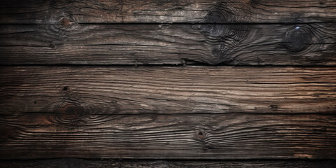 Fototapeta premium Old wood planks texture background, dark rustic wooden wall, generative AI