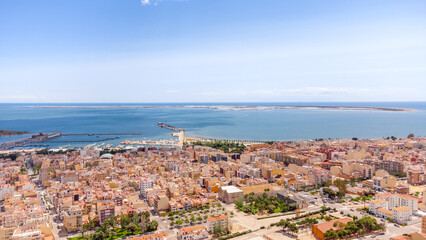 Vista panorámica de la Ràpita, población del Delta del Ebro (Tarragona)